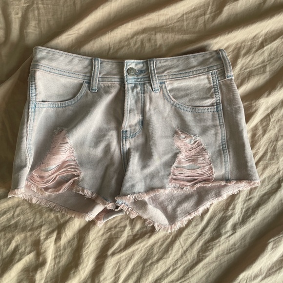 Low rise light wash blue shorts - Picture 1 of 3